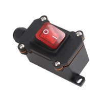 Ioensy - Línea De Alta Potencia Midway Interruptor Impermeable Reemplazo Cable Exterior Caja De Interruptor Luz Roja