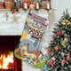 thumbnail image 1 of Pound Puppies Tema: Calcetines de Navidad, fino lino blanco para colgar en escaleras y chimenea, decoración navideña para el hogar, regalo de Navidad.54cm×38cm, 1 of 5