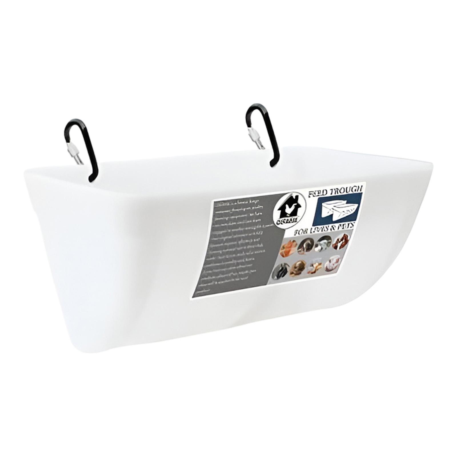 Magideal - Alimentador De Cubo Para Beber, Alimentador De Agua, Cuenco De Alimentación, Alimentador De Cerca Colgante, Alimentador Automático Para Jardín De Ranc Blanco