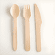 thumbnail image 2 of 144 Cubiertos, servicios de madera desechable ecológico, 2 of 3