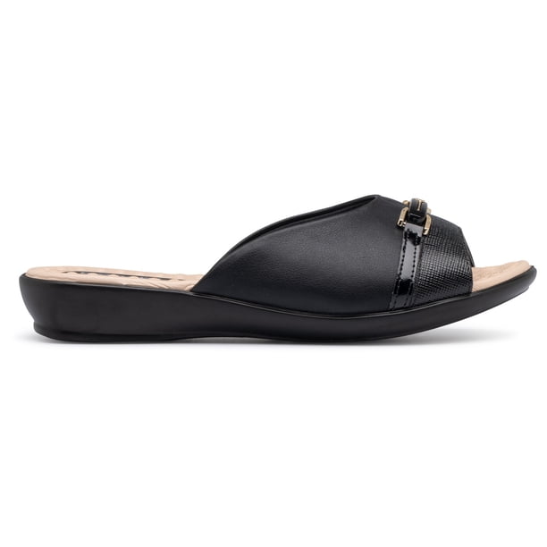 Sandalia Mujer Negro/Dorado Camila 197 Píccadilly