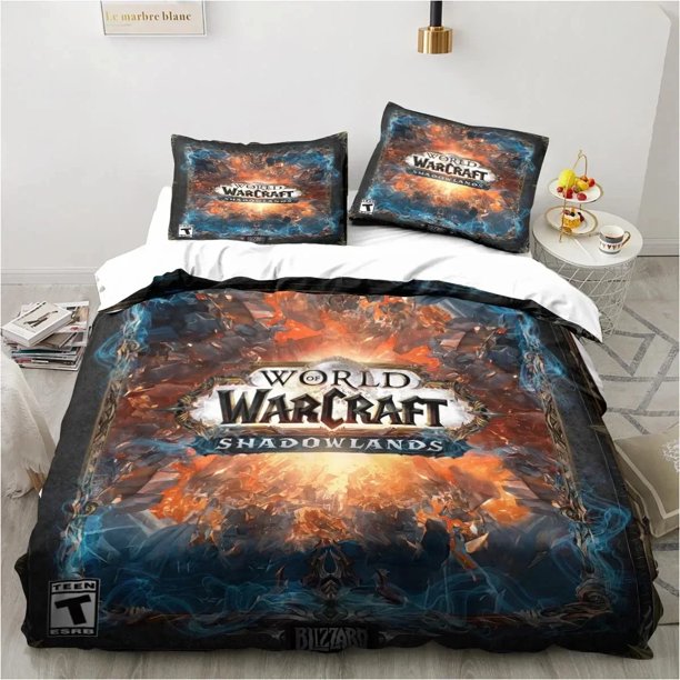 ing Game World Warcraft Bedding Set Duvet Cover Bed Set Quilt Cover Pillowcase Comforter Size Boys Adult Bed Sheets