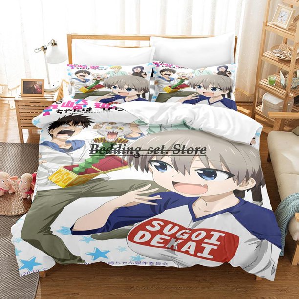 Uzaki-chan Wants to Hang Out! Bedding Set Bed Set Aldult Kid Bedroom Duvetcover Sets Anime