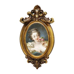 Magideal - Fotografía De Forma Ovalada, Marcos De Fotografía Barrocos Vintage Para Decoración Para Hogar, Exhibición De Fotografía , Montaje En Pared