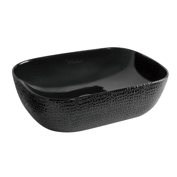Lavabo rectangular para montaje superior Whitehaus WH71302-F04 negro