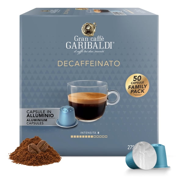 Cápsulas de espresso descafeinado Caffè Garibaldi 50 tazas Nespresso