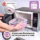 thumbnail image 4 of Recipiente de almacenamiento para pizza, paquete de pizza con 5 bandejas para servir, color rosa, 4 of 9