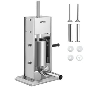 Embutidora De Salchichas Vevor Manual De Acero Inoxidable 304 Con Capacidad De 3 Litros