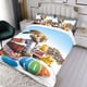 thumbnail image 3 of Saltarín Conjunto de sábanas temático, trío de piezas, cómodo y amigable con la piel, diseño único, regalo de decoración para el hogar para familiares, amigos y fans,173cm *218cm, 3 of 6