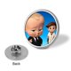 thumbnail image 3 of El Bebé Jefe Niño Blanco theme Round Button Badge Premium Metal Construction Ideal For High end Events 2 8 Cm, 3 of 6
