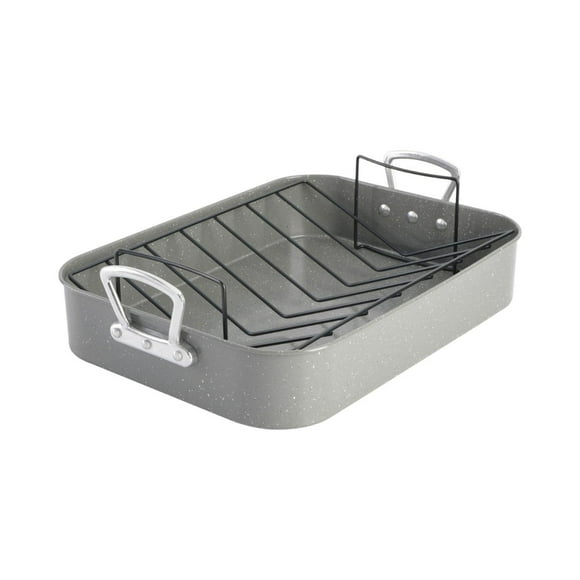 Fuente c/ Mango-Rejilla para Asar Acero Carbono Gibson Home gris Tamaño Único