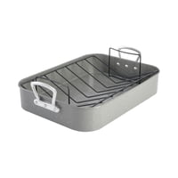 Fuente C/ Mango-Rejilla Para Asar Acero Carbono Gibson Home Gris Tamaño Único