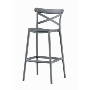 Escandinavia - Piso Taburete Silla Alta Bar Cocina Danessa 75Cm Gris Oscuro Gris Oscuro Tamaño Unico