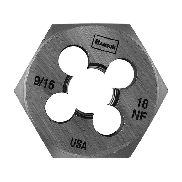 Tap Die IRWIN Hanson 9/16-18 NF de acero con alto contenido de carbono