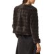 thumbnail image 3 of INSPIRE CHIC Chaqueta de Mujer de Piel Sintética de Manga Larga Recortada Abrigo de Invierno Esponjoso - Elegante y Cómodo XS Marrón Oscuro, 3 of 6