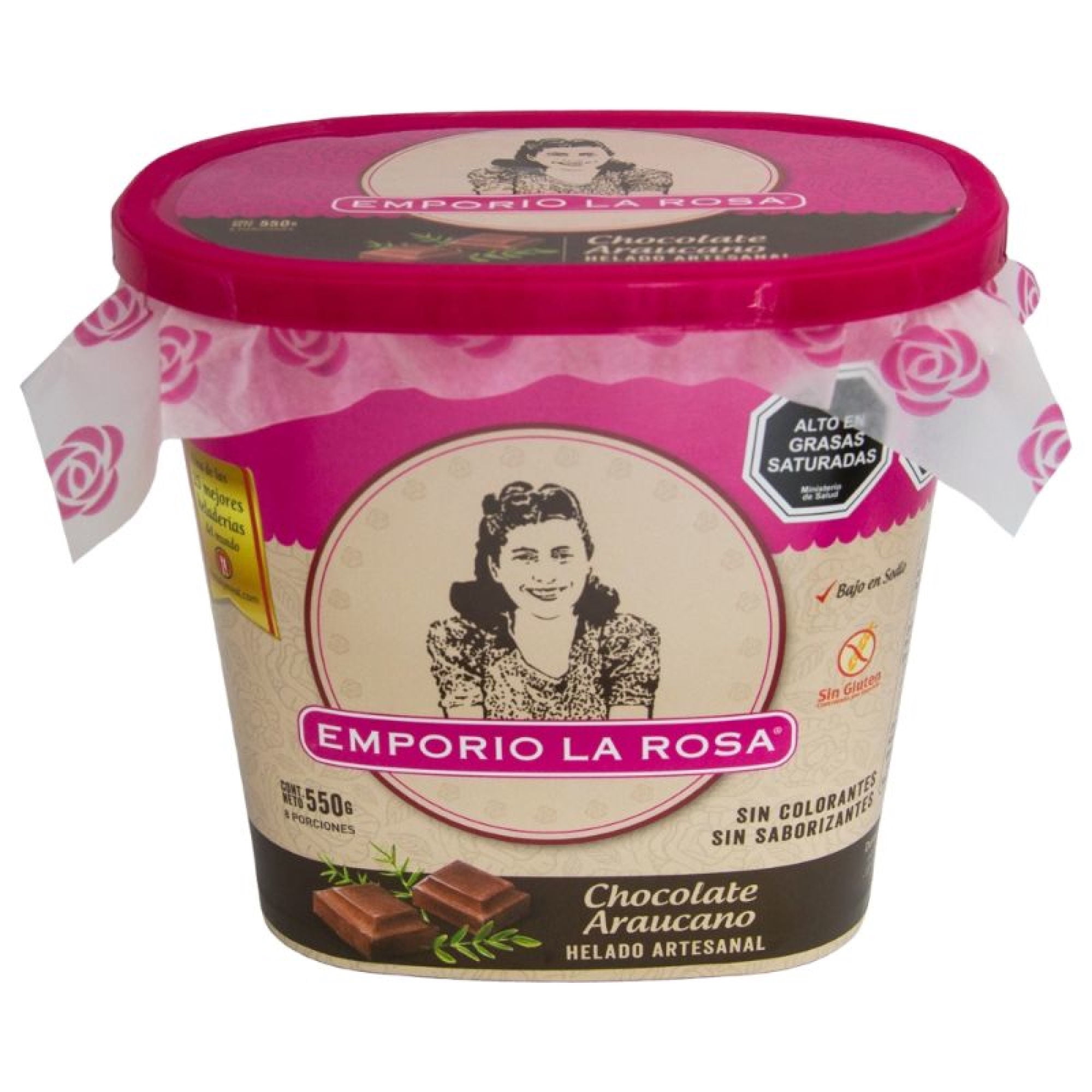 Helado Chocolate Araucano Pote 800 ml Emporio La Rosa
