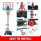 thumbnail image 3 of Canasta de baloncesto NZQXJXZ Upgrade para niños con soporte de 1,1 a 1,9 m, 3 of 3