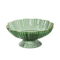 Magideal - Cuenco Para Servir Frutas Con Agujeros De Drenaje, Soporte Para Frutas, Cuenco Decorativo De Granja, Cuenco De Fruta Con Pedestal Para Mesa, Encimera, Verde