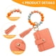 thumbnail image 3 of Pulsera llavero billetera, llavero de silicona con cuentas, llavero con borla y tarjetero para mujer, 3 of 5