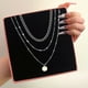 thumbnail image 3 of Women's Chain Disc Layered Necklace: The Perfect Gift for Any Occasion!, 3 of 5