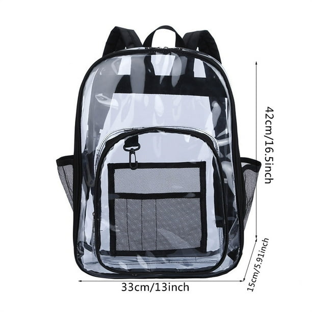 Women's Backpack Transparent PVC Bag Clear Backpacks for teenagers Students Men Transparent School Bag Backpack Stadium Approved