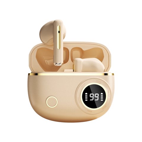 Aaronmei Auriculares Inalámbricos Bluetooth Tws Apricot