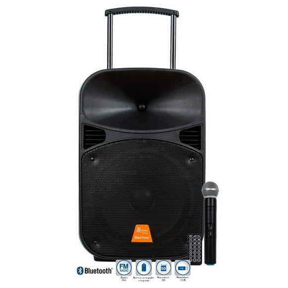Parlante Baretone activo 12″ 120w recargable con micrófono
