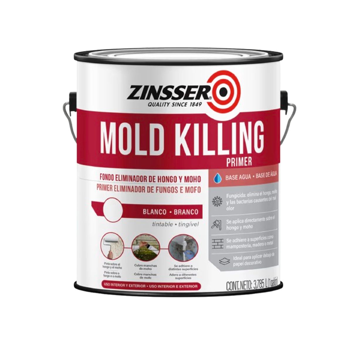 Zinsser - Imprimante Antihongos Blanco Mate 3,785 L