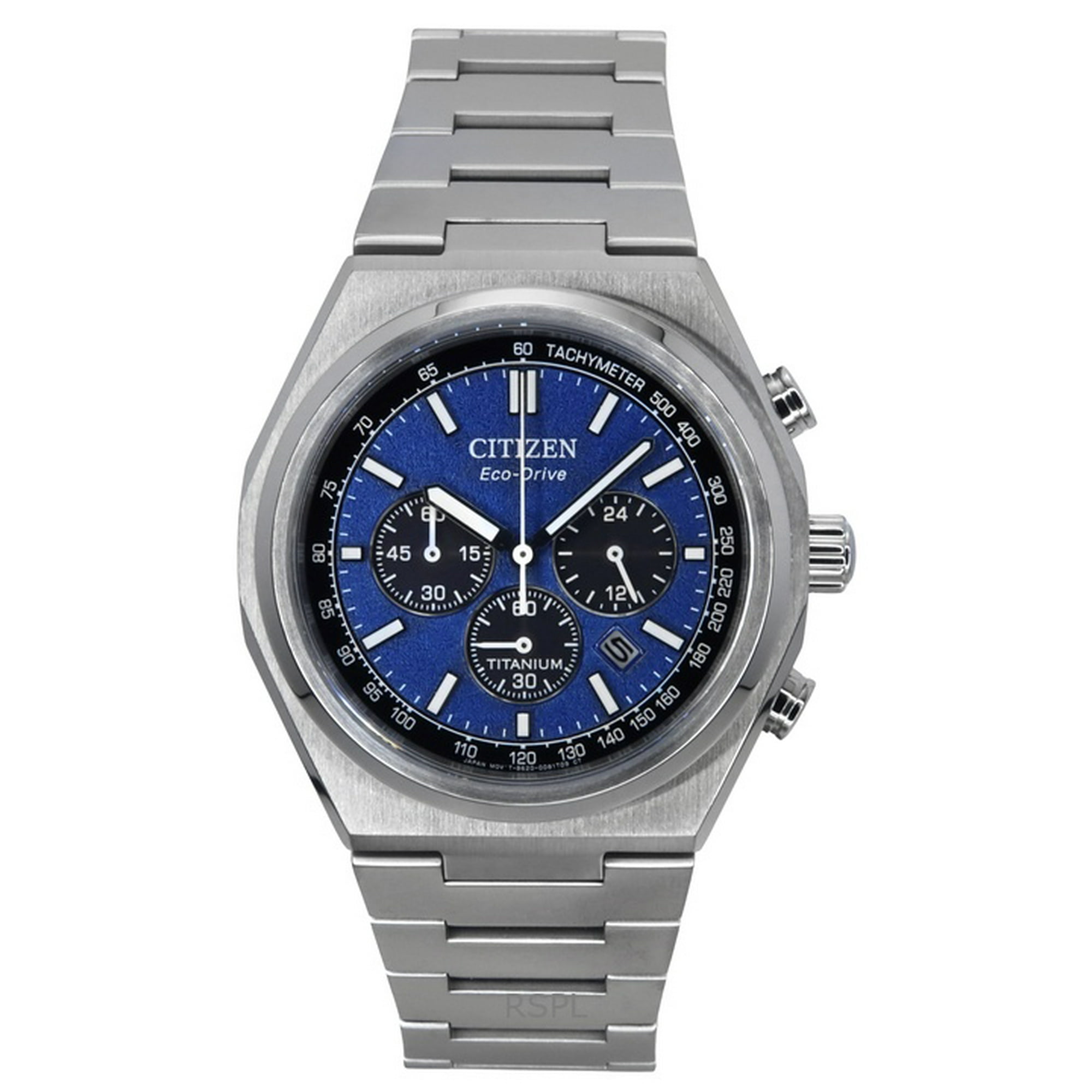 Reloj Citizen Zenshin Chronograph Super Titanium Blue Dial Eco-drive Ca4610-85l 100m Men's Watch