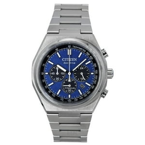 Reloj Citizen Zenshin Chronograph Super Titanium Blue Dial Eco-Drive Ca4610-85L 100M Men'S Watch