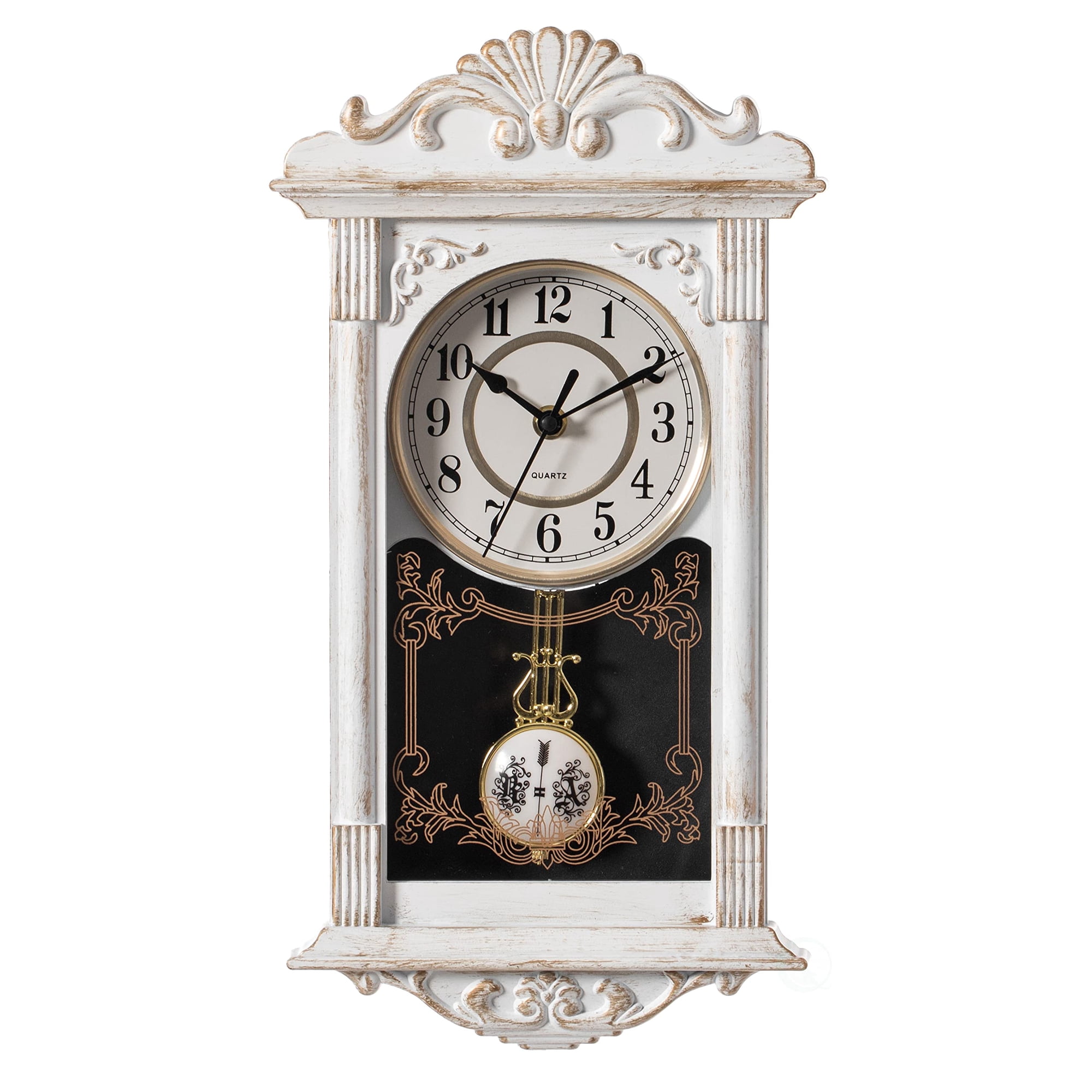 Reloj De Pared Clockswise Vintage Grandfather Con Aspecto De Madera, Marrón