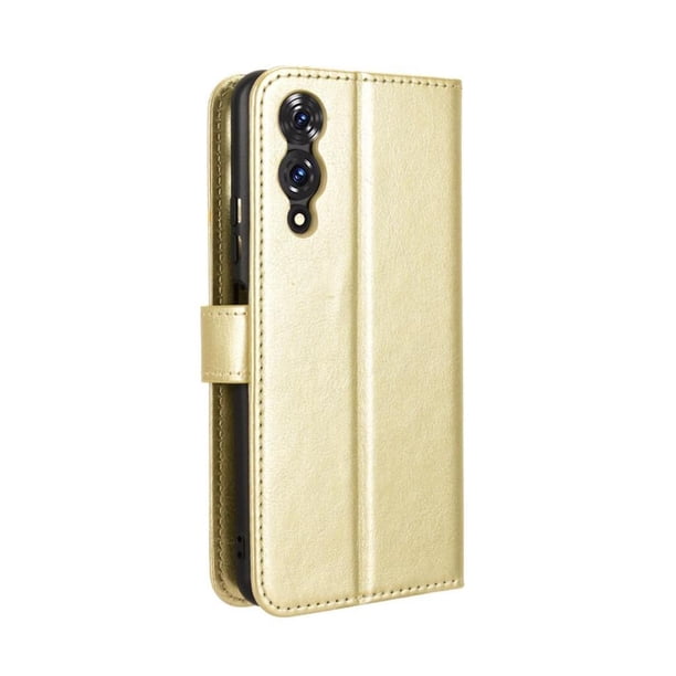 Funda tipo libro para Cubot A10, cartera todo‑en‑uno, funda multifuncional con tarjetero y correa de muñeca desmontable