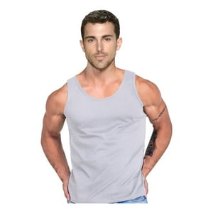 Persodesign - Camiseta Hombre Sin Mangas Musculosa 100% Algodon Tank Talla 2Xl Gris Hombre