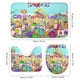 thumbnail image 3 of Bloques numéricos-theme 4-Piece Shower Curtain Set with Rugs, Waterproof Bathroom Decor Set Includes Bath Mat, U-Shaped Rug, Toilet Lid Cover and Curtain with Hooks, 3 of 6