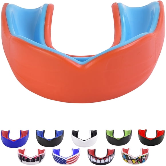 Protector Bucal Adulto Oral Mart Naranja/Azul