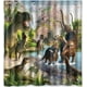 thumbnail image 1 of Cortina de ducha de dinosaurios, juego de cortina de baño con ganchos, tamaño 66 x 72 pulgadas, 1 of 3