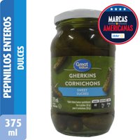 Pepinillos Enteros Dulces Frasco Drenado 200 G - Neto 413 G Great Value