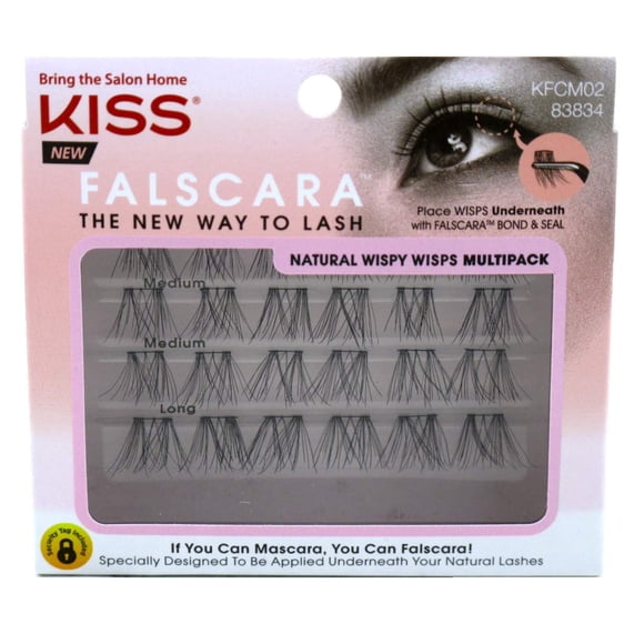 Pestañas postizas KISS Falscara Natural Wispy Wisps (paquete de 6)