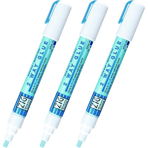 Kuretake Zig Memory System 2 Way Glue 4mm Chisel Tip, 3 unidades