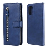 Gangxun - Funda Con Cremallera Para Samsung Galaxy A02S, Carcasa Cartera De Cuero Pu Con Soporte Y Tarjetero