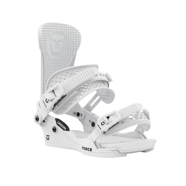 Fijaciones de snowboard Union Force Classic para hombre, blancas
