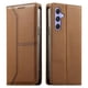thumbnail image 1 of Funda tipo cartera con bloqueo RFID para Samsung Galaxy A55 cubierta magnética de cuero con tapa y soporte Marrón, 1 of 6