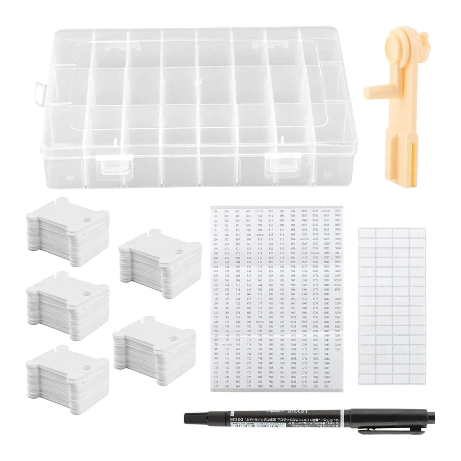 Bothyi - Kit Organizador De Hilo De Bordar De Cartón Con 100 Bobinas De Hilo De Plástico Duro