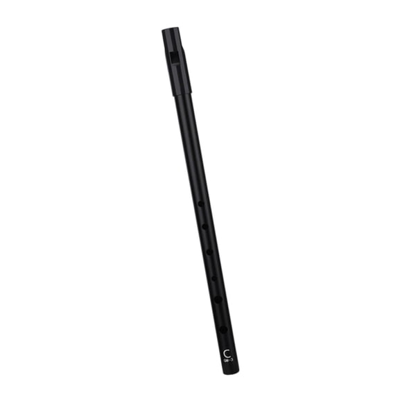 Flauta de hojalata con silbato, instrumento musical clásico tradicional de aleación de aluminio, regalo para fiestas, silbato de centavo para niños y Tecla C negra