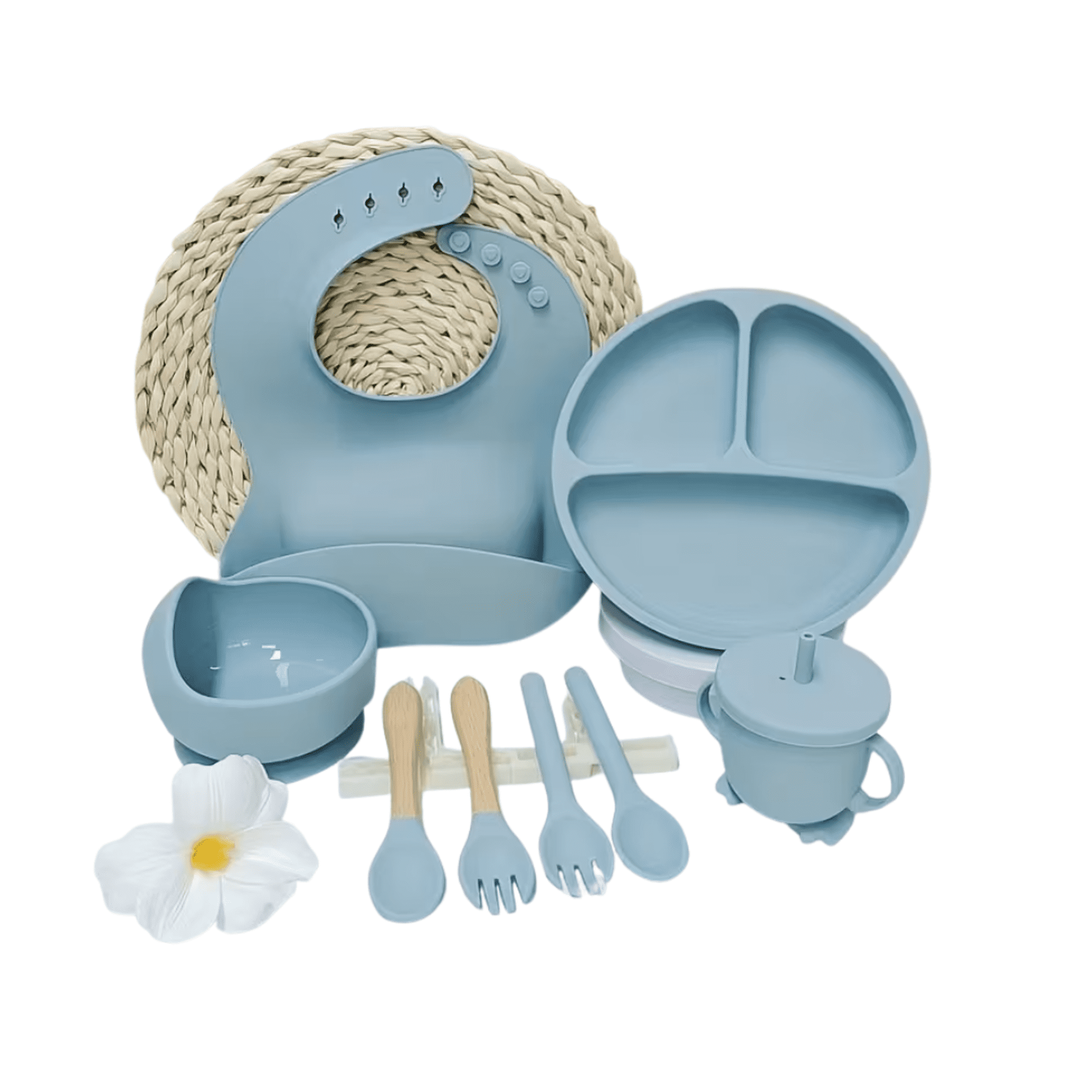 La Pequeteria - Pack Alimentación Bebé 11 Piezas Con Babero