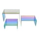thumbnail image 5 of Soporte De Exhibición De Acrílico De 3 Piezas Color Del Arco Iris Para Buffets Joyería Zapato Al Por Menor, 5 of 5