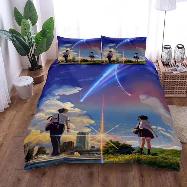 Your Name Moving Story Duvet Cover Set Double Bed Linen Set Bed Sheets
