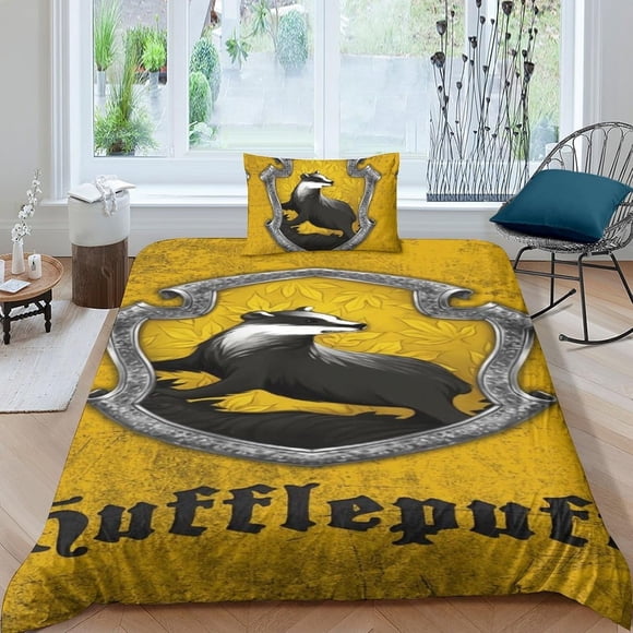 magic academy Duvet Cover badge Bedding Set 3D badge Soft Comforter Quilt Cover Microfiber 3 Piece Bedding Set Room Decor Single
