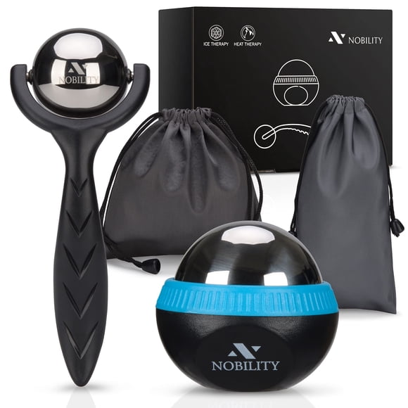 Bola de masaje Nobility, de tejido profundo, frío y caliente, color negro