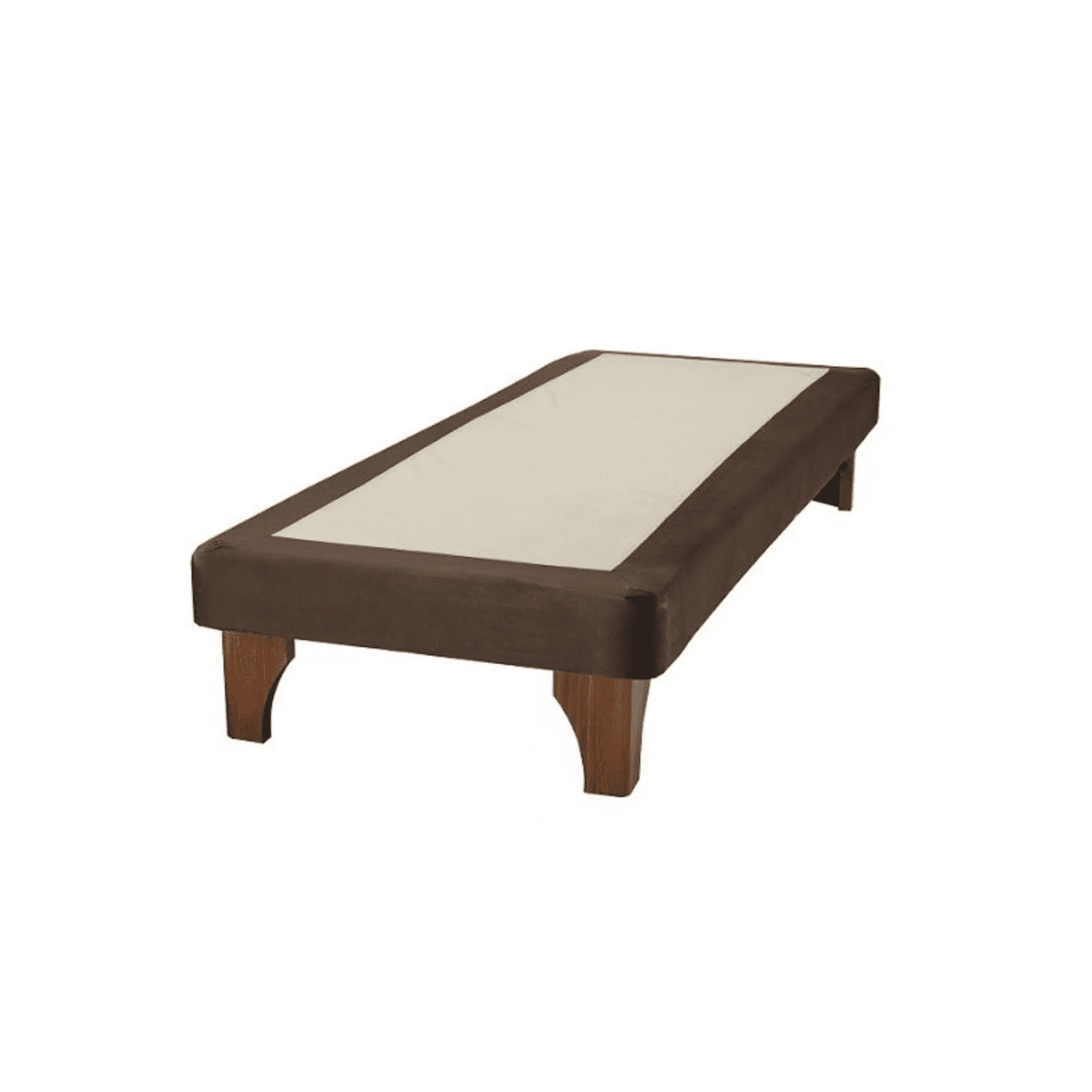 Importclick - Base Elegante Cama Europea 1.5 Plaza 105x200 Cm Chocolate Felpa